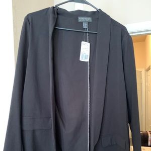 Black plus size blazer